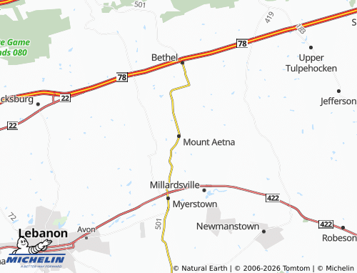 Mappa MICHELIN Mount Aetna - ViaMichelin