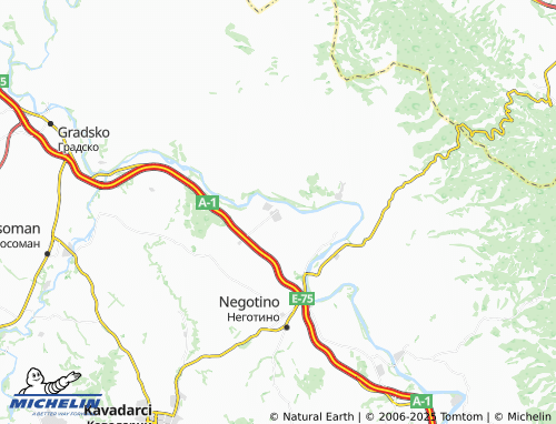 MICHELIN Crveni Bregovi map - ViaMichelin