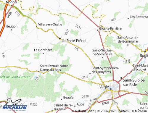 MICHELIN Le Bois Gaudry map - ViaMichelin