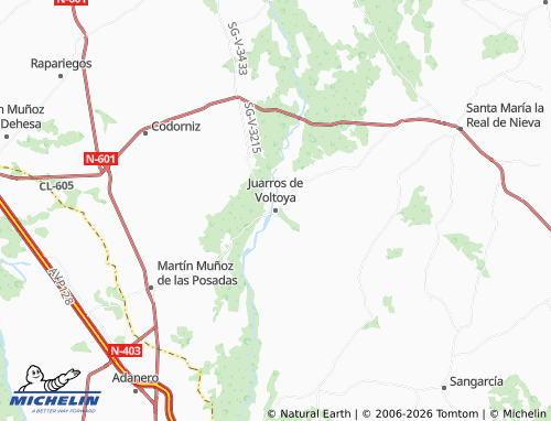 Mappa MICHELIN Juarros de Voltoya - ViaMichelin