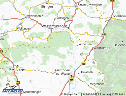 MICHELIN-Landkarte Hirschbrunn - ViaMichelin