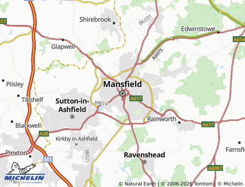 MICHELIN Mansfield map - ViaMichelin