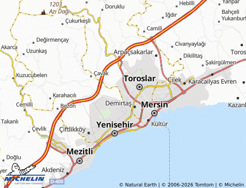 MICHELIN Portakal map - ViaMichelin