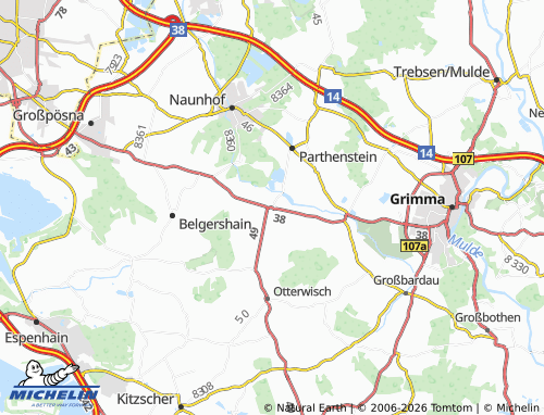 MICHELIN Pomßen map - ViaMichelin