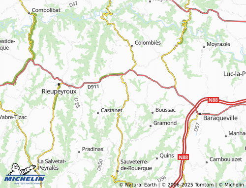 MICHELIN Lacam map - ViaMichelin