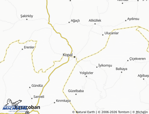 MICHELIN Kopal map - ViaMichelin