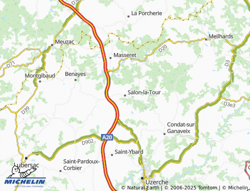 MICHELIN Salon-la-Tour map - ViaMichelin