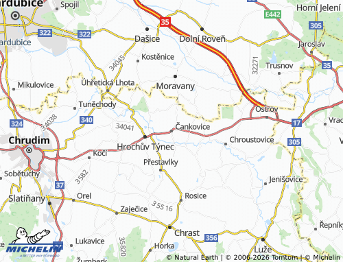 Kaart MICHELIN Čankovice - ViaMichelin