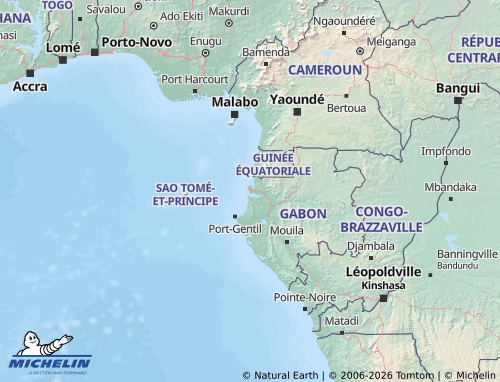 Kaart MICHELIN Gabon - ViaMichelin