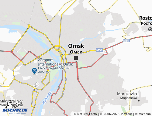 MICHELIN-Landkarte Omsk - ViaMichelin