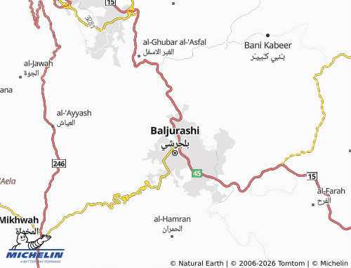 Mappa MICHELIN Teelan al-Dawa'ir al-Hukoumiyyah - ViaMichelin