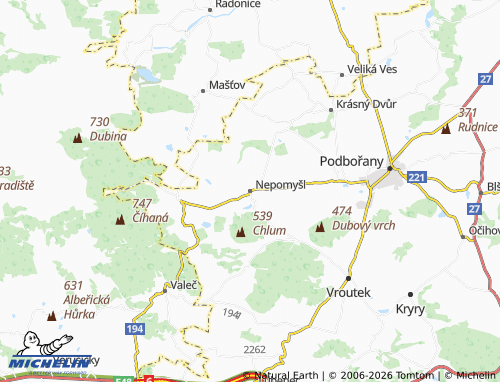 Mappa MICHELIN Nepomyšl - ViaMichelin