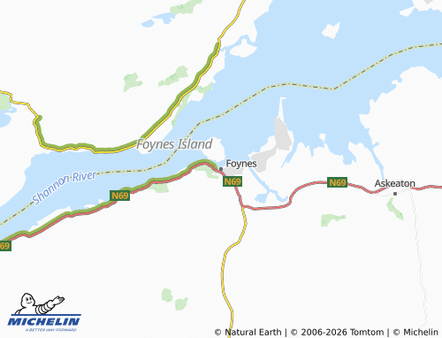 Mapa MICHELIN Foynes - ViaMichelin