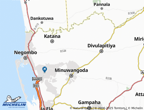 MICHELIN Thotillagahawatta map - ViaMichelin