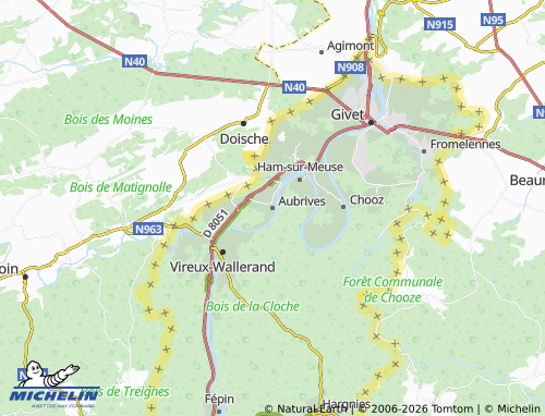 Mappa MICHELIN Aubrives - ViaMichelin