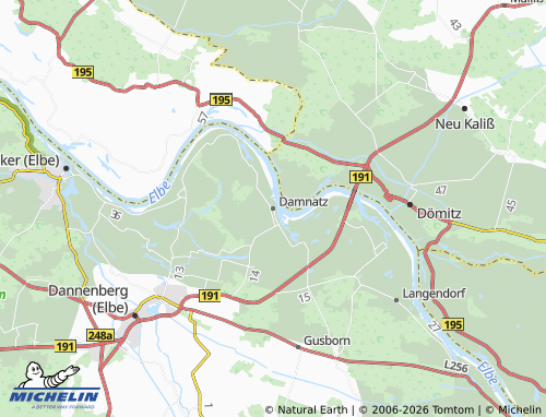 MICHELIN Damnatz map - ViaMichelin