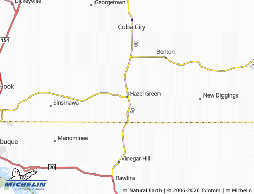 Mapa MICHELIN Hazel Green - ViaMichelin