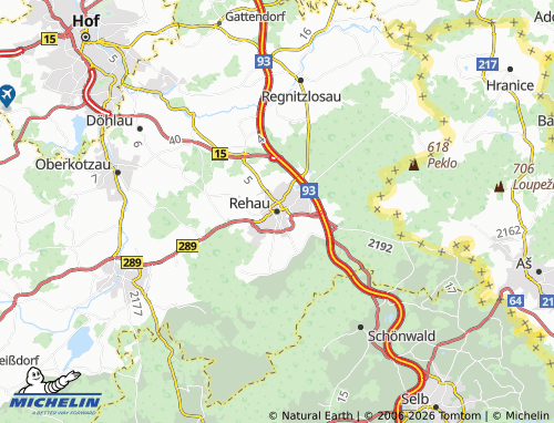 Mapa MICHELIN Rehau - ViaMichelin