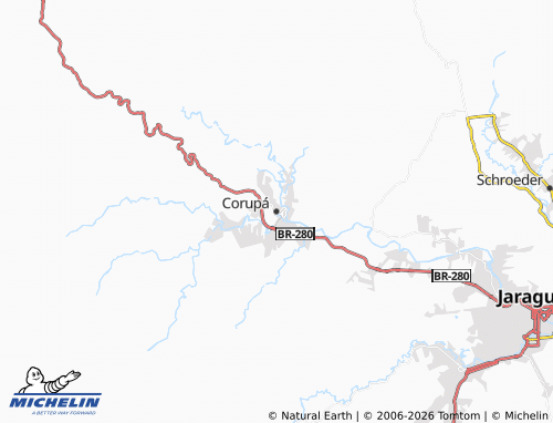 MICHELIN Corupá map - ViaMichelin