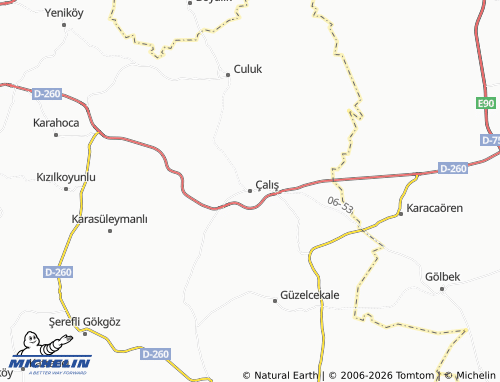 MICHELIN Çalış map - ViaMichelin