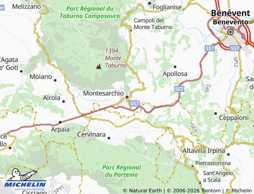 Mappa MICHELIN Montesarchio - ViaMichelin