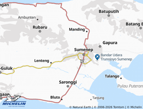 MICHELIN-Landkarte Batuan - ViaMichelin