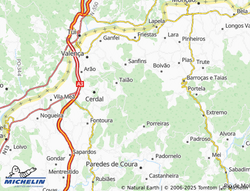 MICHELIN Felgueiras map - ViaMichelin