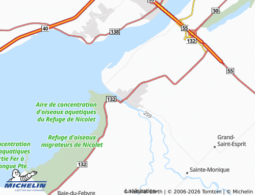 Mappa MICHELIN Nicolet - ViaMichelin