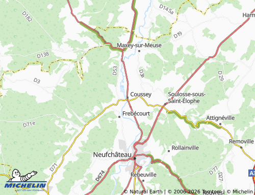 Mapa MICHELIN Coussey - ViaMichelin