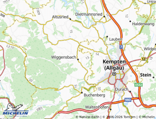 MICHELIN Wiggensbach map - ViaMichelin