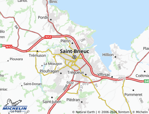 MICHELIN Saint-Brieuc map - ViaMichelin