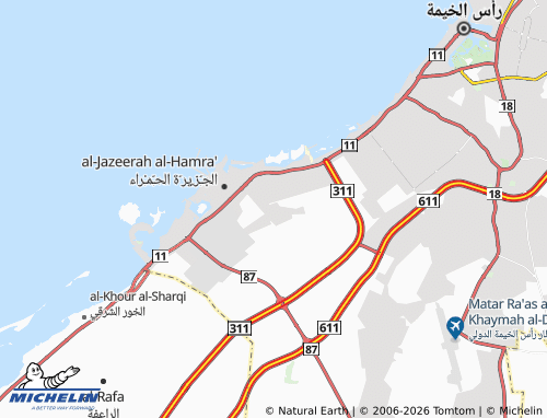 MICHELIN Al Riffa Down map - ViaMichelin