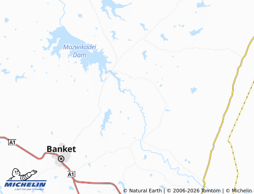 MICHELIN Between Rivers map - ViaMichelin