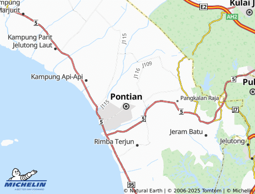 Carte MICHELIN Kampung Parit Kuchi - ViaMichelin