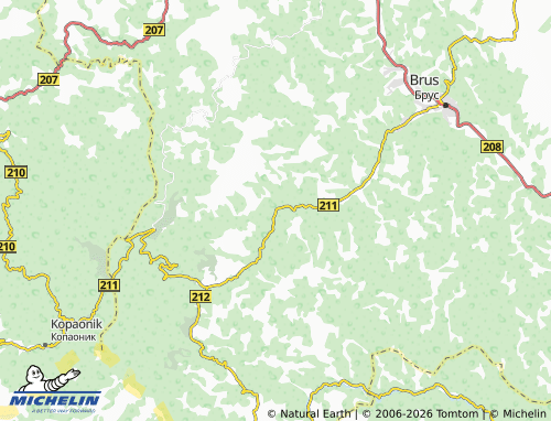Mapa MICHELIN Paljevštica - ViaMichelin