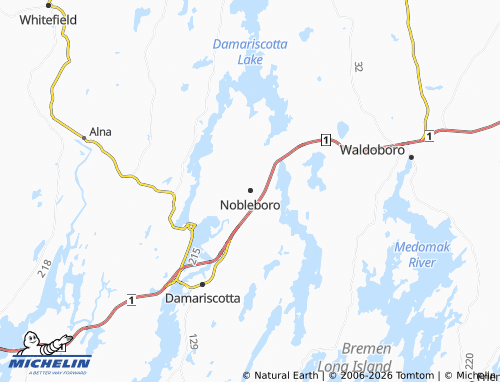 Kaart MICHELIN Nobleboro - ViaMichelin