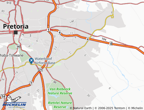 MICHELIN Faerie Glen Extension 44 map - ViaMichelin