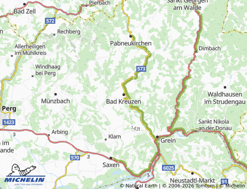 MICHELIN Bad Kreuzen map - ViaMichelin