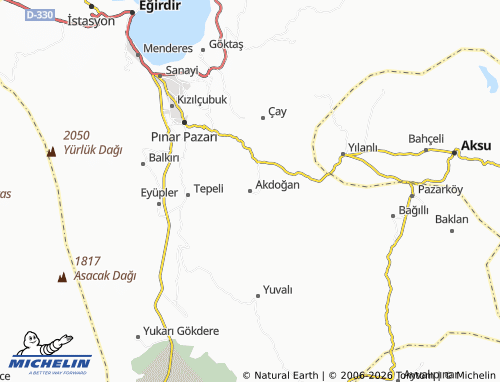 Mappa MICHELIN Akdoğan - ViaMichelin