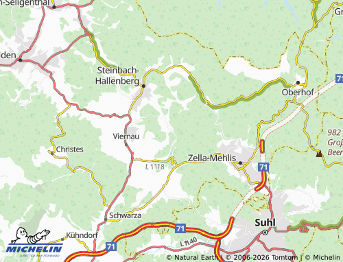MICHELIN Bermbach map - ViaMichelin