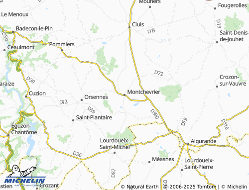 MICHELIN Montchevrier map - ViaMichelin