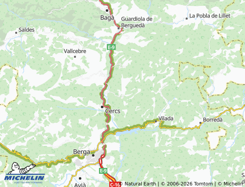Carte MICHELIN La Nou de Berguedà - ViaMichelin