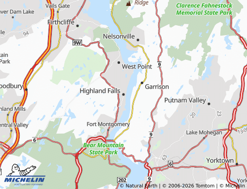 Mapa MICHELIN Highland Falls - ViaMichelin