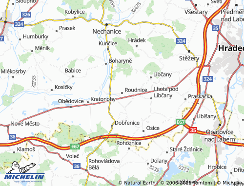 Mappa MICHELIN Roudnice - ViaMichelin