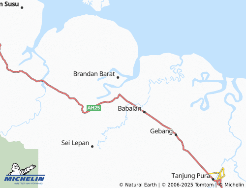 MICHELIN Brandan Timur Baru map - ViaMichelin