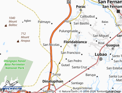 MICHELIN San Nicolas map - ViaMichelin