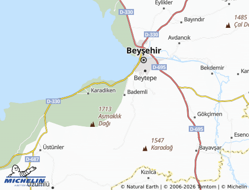 MICHELIN Bademli map - ViaMichelin