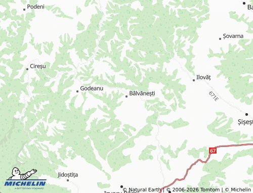 MICHELIN Bâlvănești map - ViaMichelin