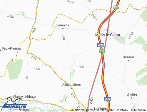 MICHELIN Villiers-Herbisse map - ViaMichelin