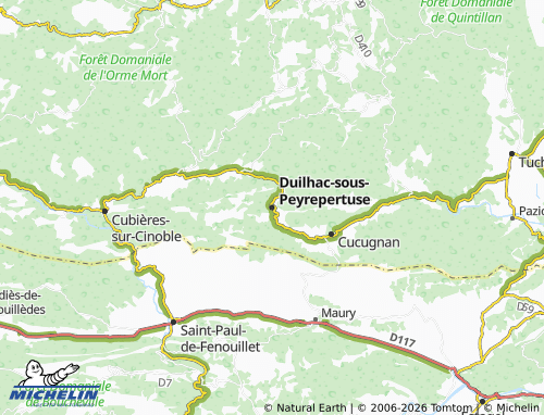 Mappa MICHELIN Duilhac-sous-Peyrepertuse - ViaMichelin